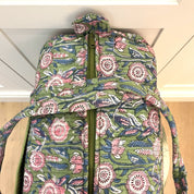 WEEKEND BAG - GREEN AND PINK FLOWER