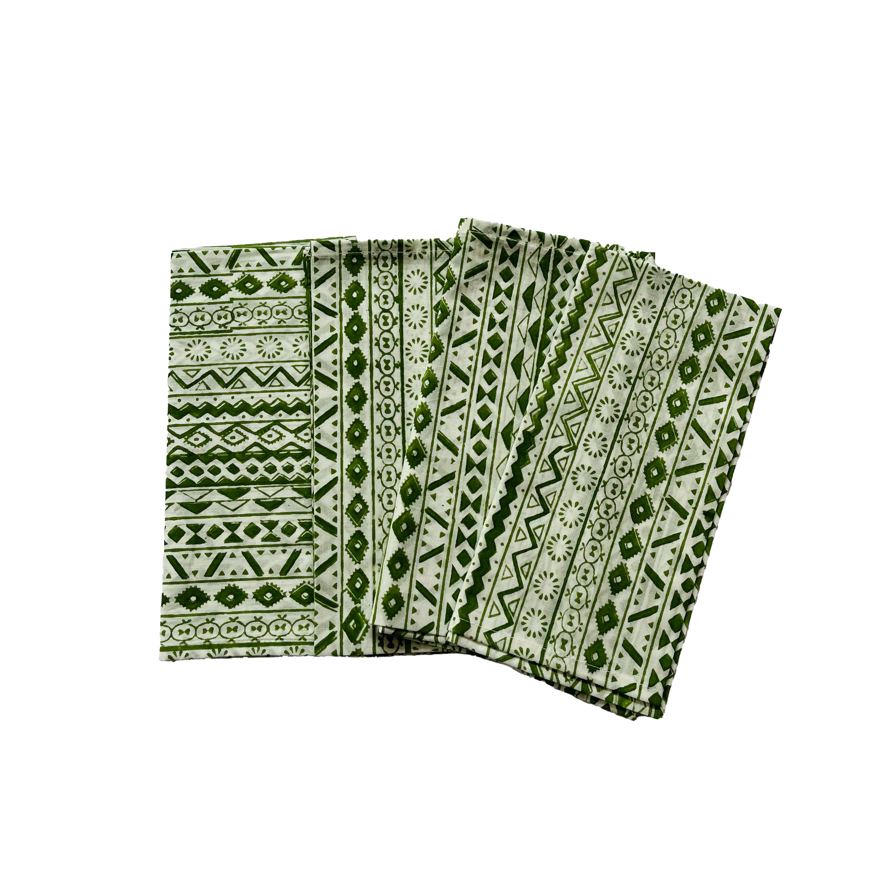 COTTON NAPKINS - GREEN STRIPE