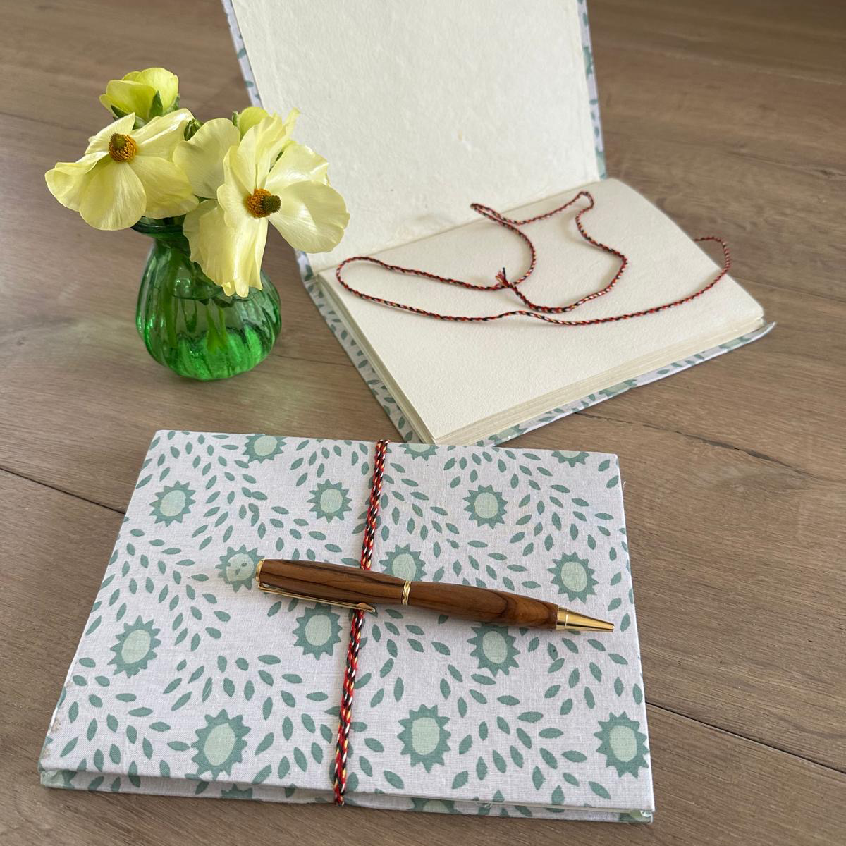 HAND MADE NOTEBOOK - SUNSHINE GREEN
