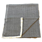 WOOL BLEND BLANKET - GREY