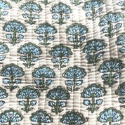 WEEKEND BAG - GREY WITH BLUE FLOWER