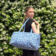 WEEKEND BAG - BLUE AND GREY FLOWER