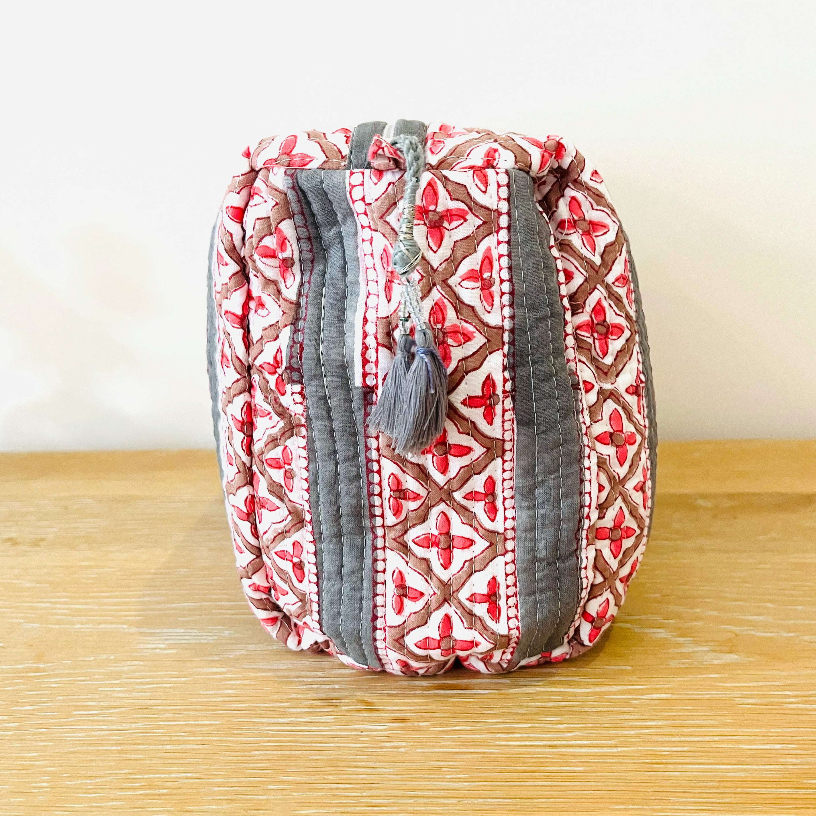LARGE BATH BAG - GREY STRIPE (Was £29)