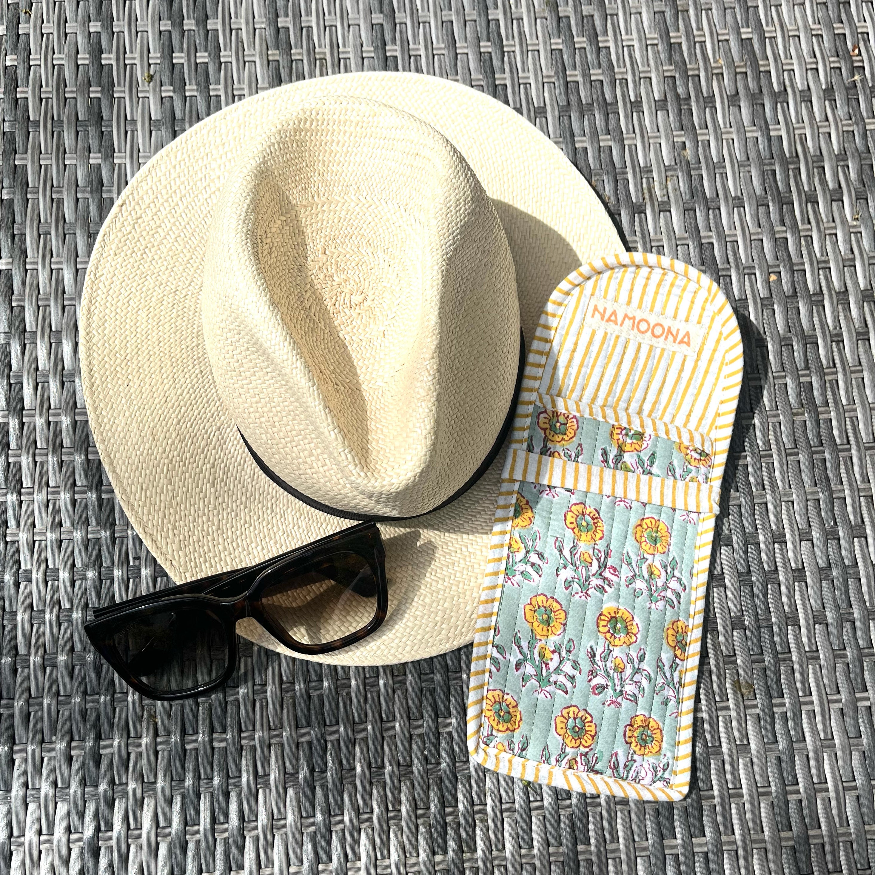 COTTON GLASSES CASE - SUNFLOWER
