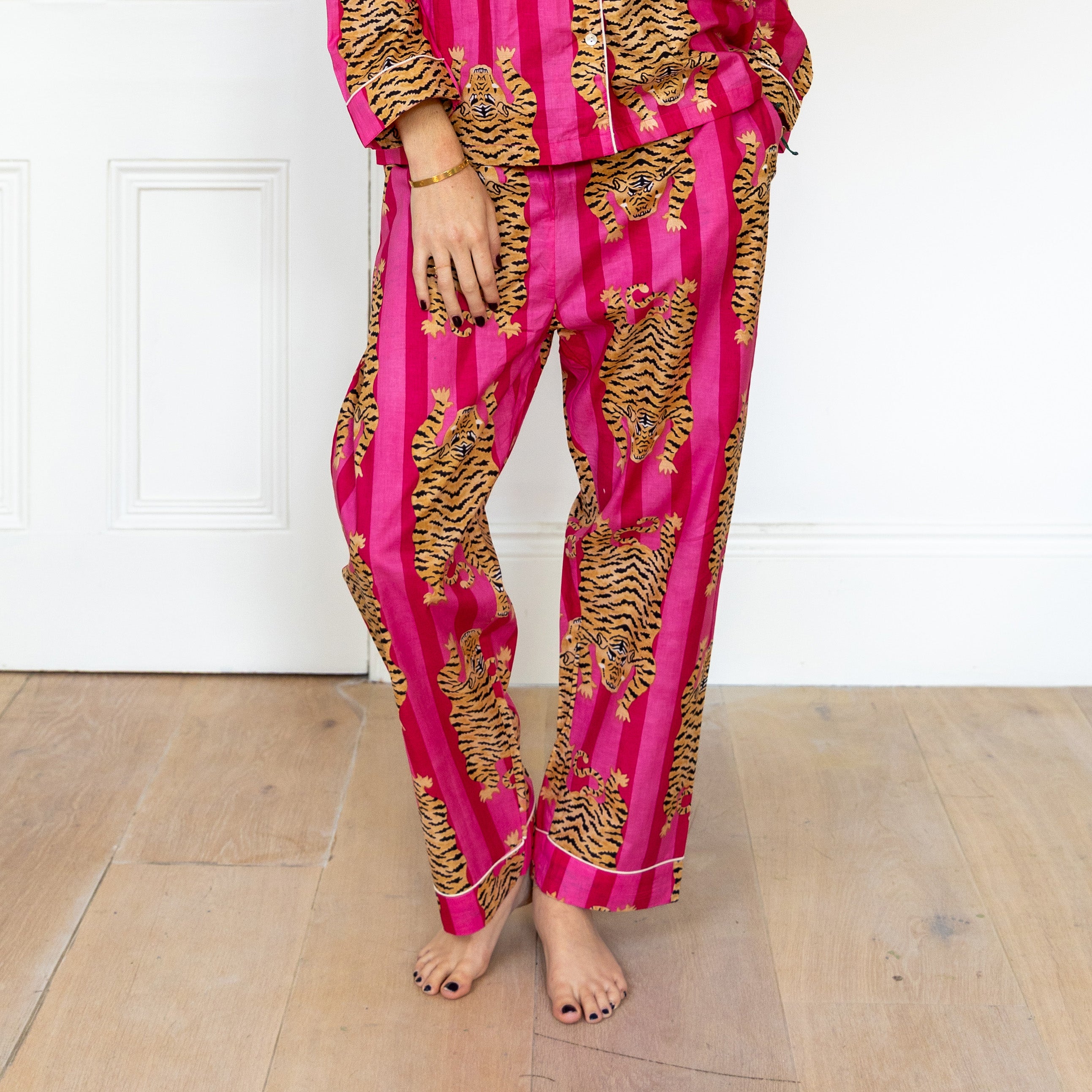 COTTON PYJAMAS - HOT PINK TIGER