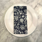 LIGHTWEIGHT NAPKINS -NAVY BLUE FLORAL