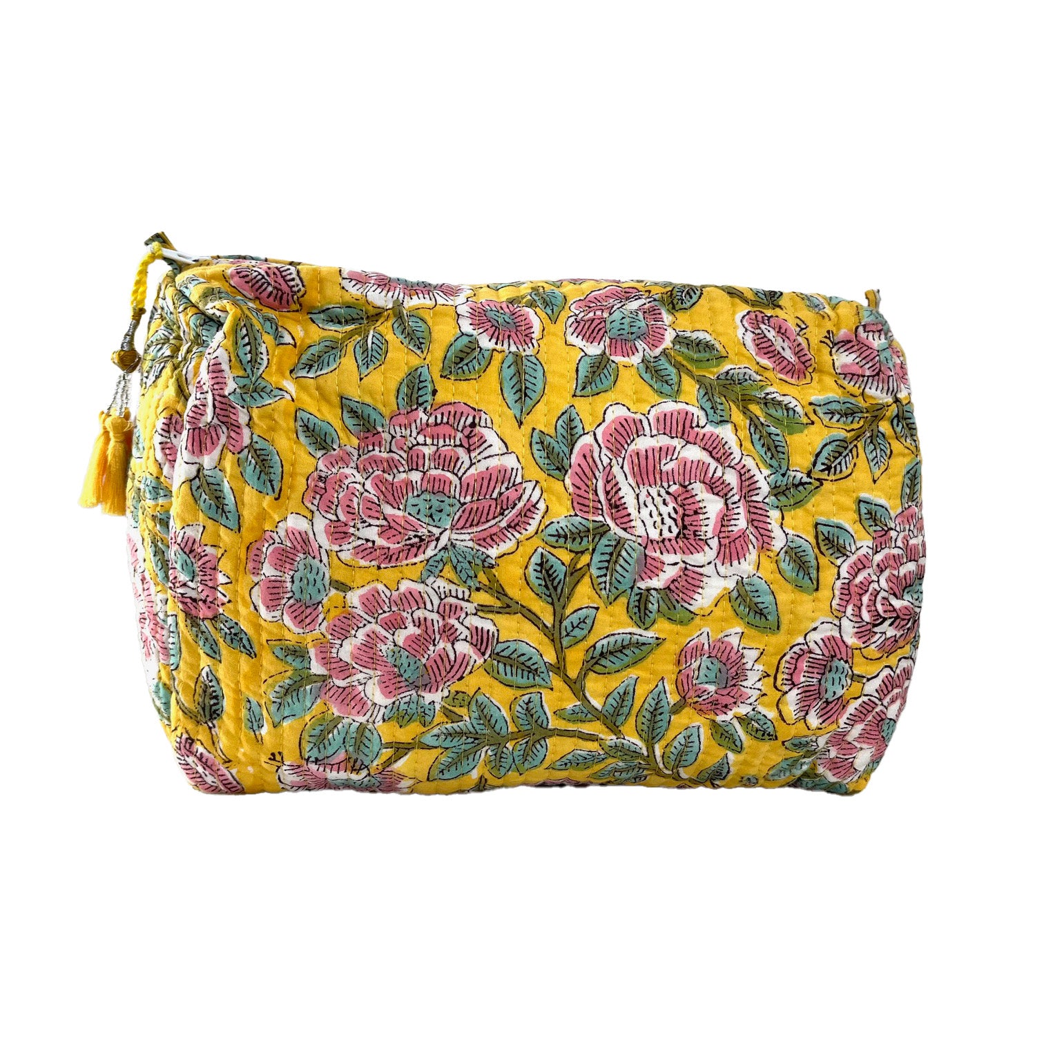 EXTRA LARGE BATH BAG - FLORAL YELLOW