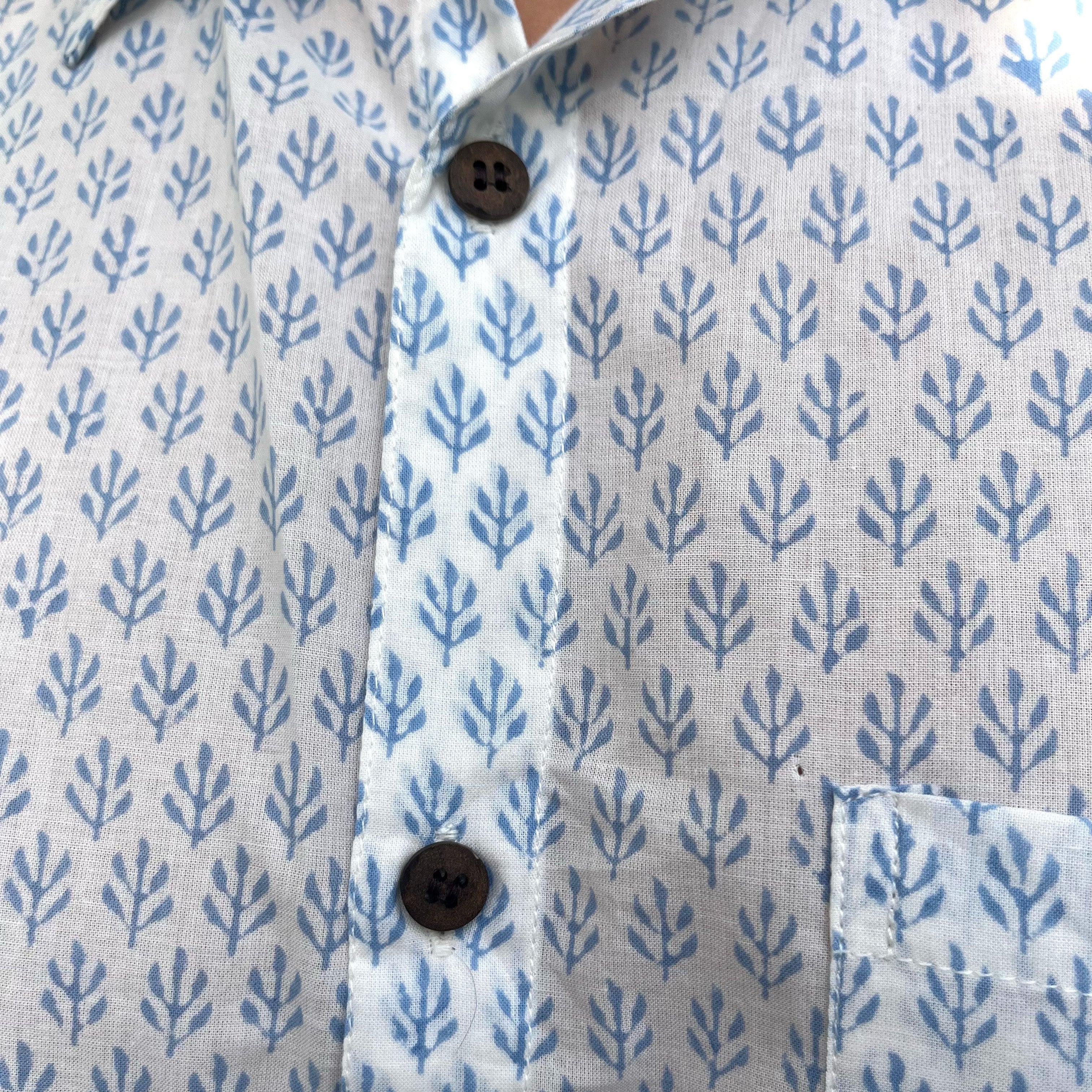 COTTON SHIRT  -  POWDER BLUE