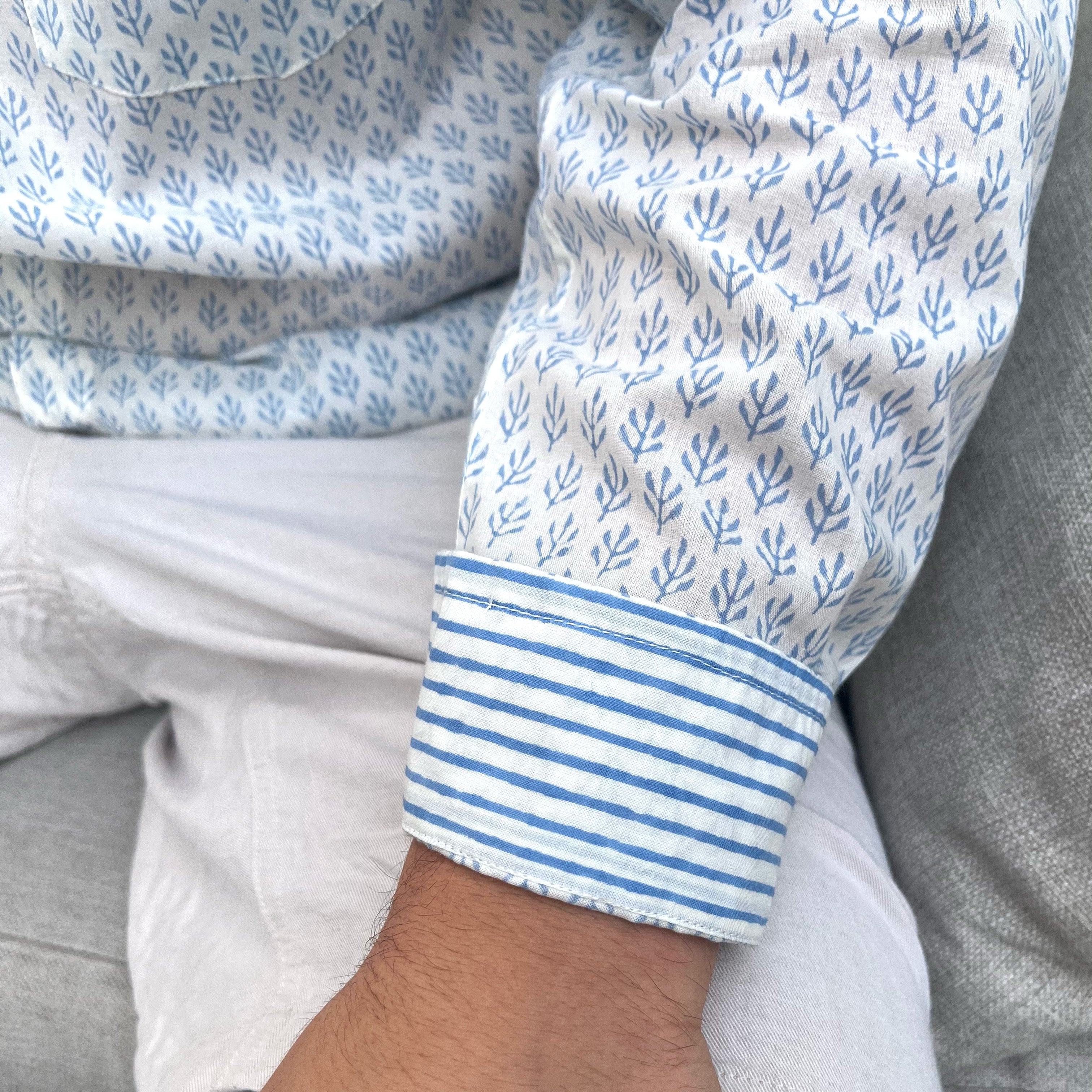COTTON SHIRT  -  POWDER BLUE