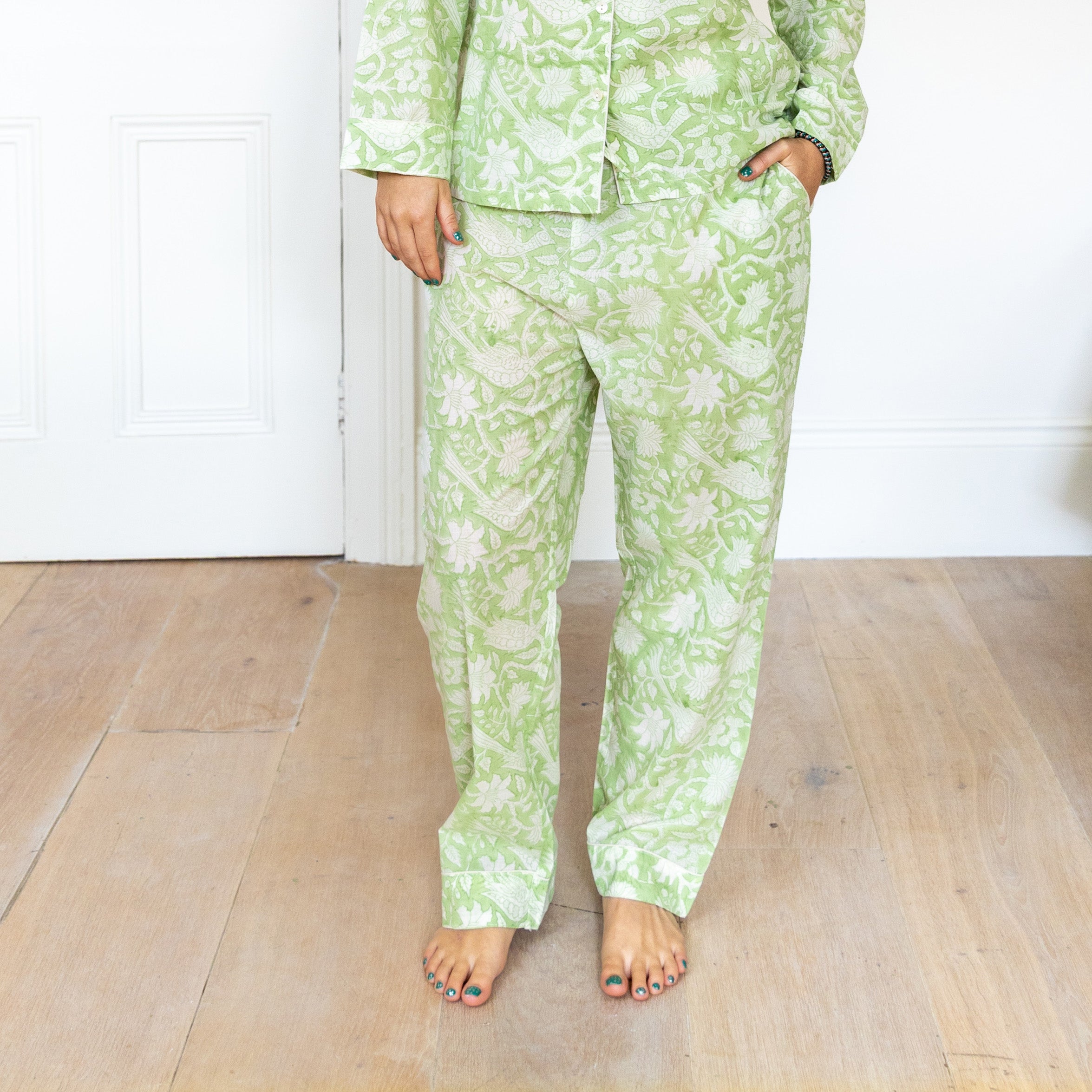 COTTON PYJAMAS - MATCHA FLORAL