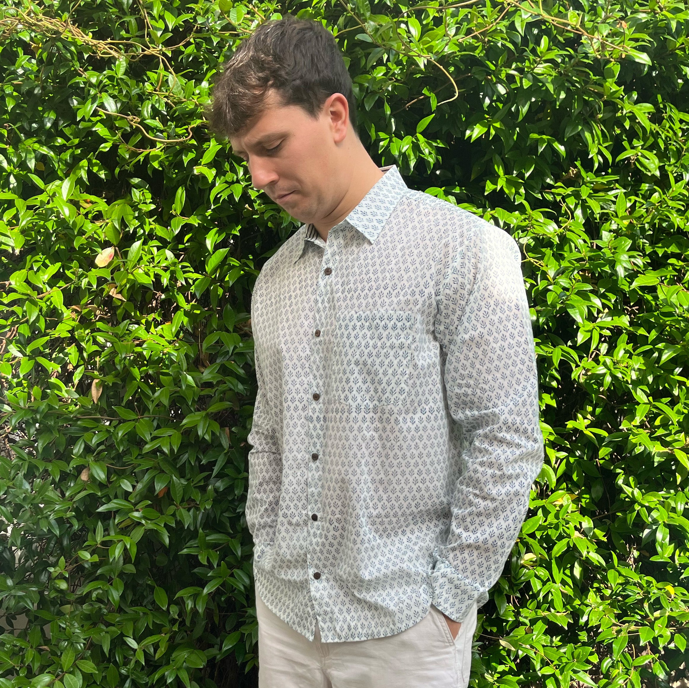 COTTON SHIRT  -  CLASSIC NAVY