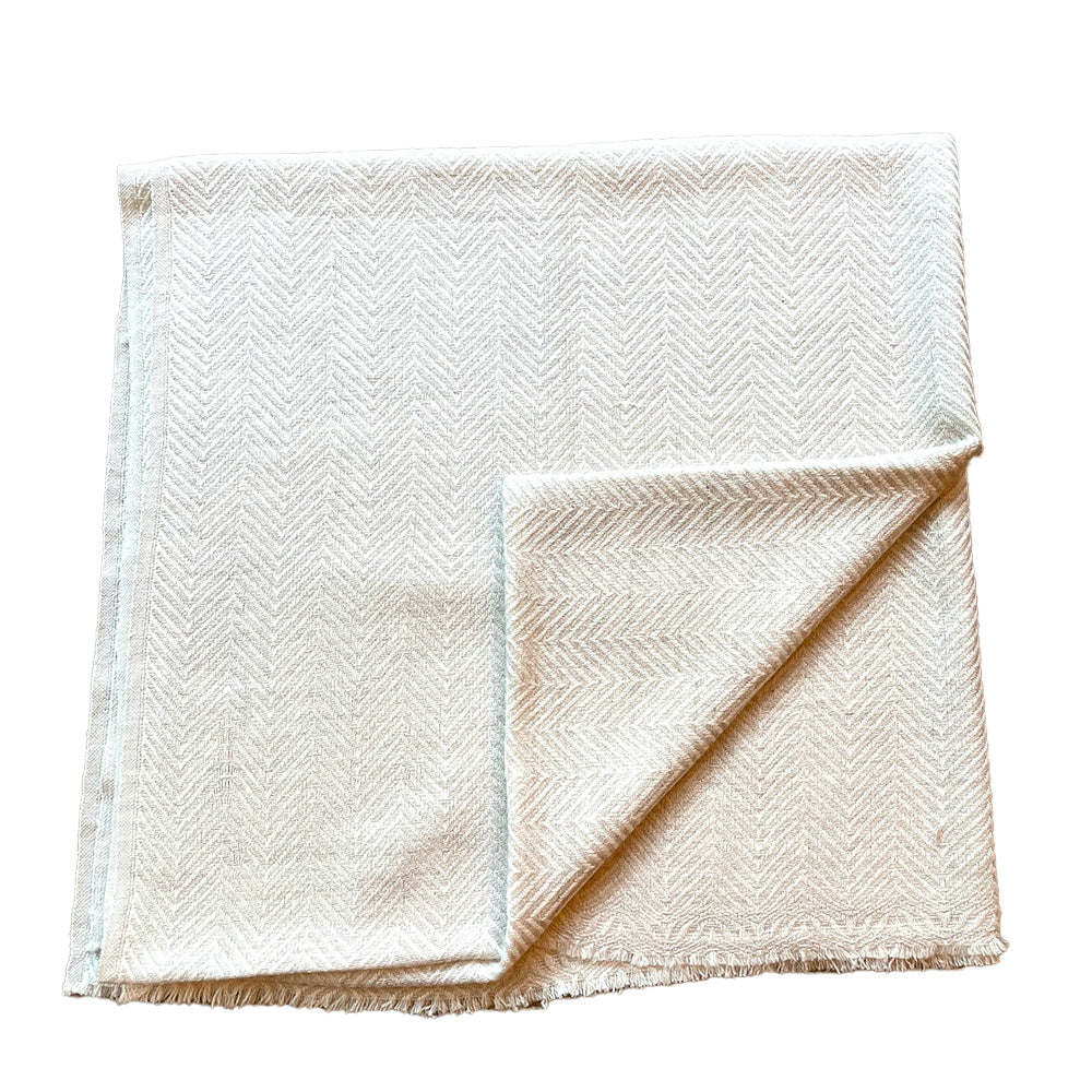 WOOL BLEND BLANKET - OATMEAL