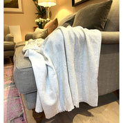 WOOL BLEND BLANKET - OATMEAL