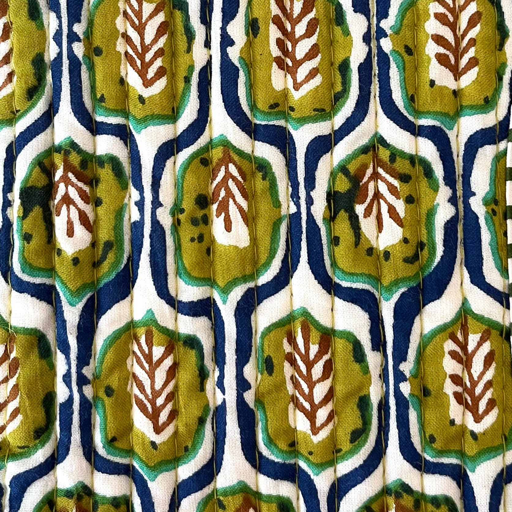 COTTON GLASSES CASE - OLIVE IKAT
