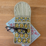 COTTON GLASSES CASE - OLIVE IKAT