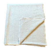 WOOL BLEND BLANKET - PALE BLUE
