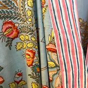 COTTON BLOCK PRINT KIMONO - PALE BLUE FLORAL