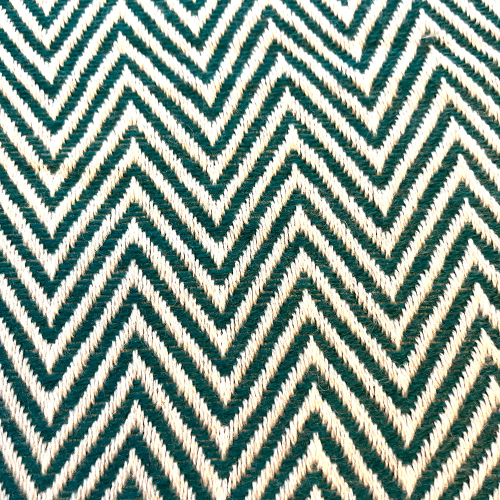 WOOL BLEND BLANKET - PETROL BLUE