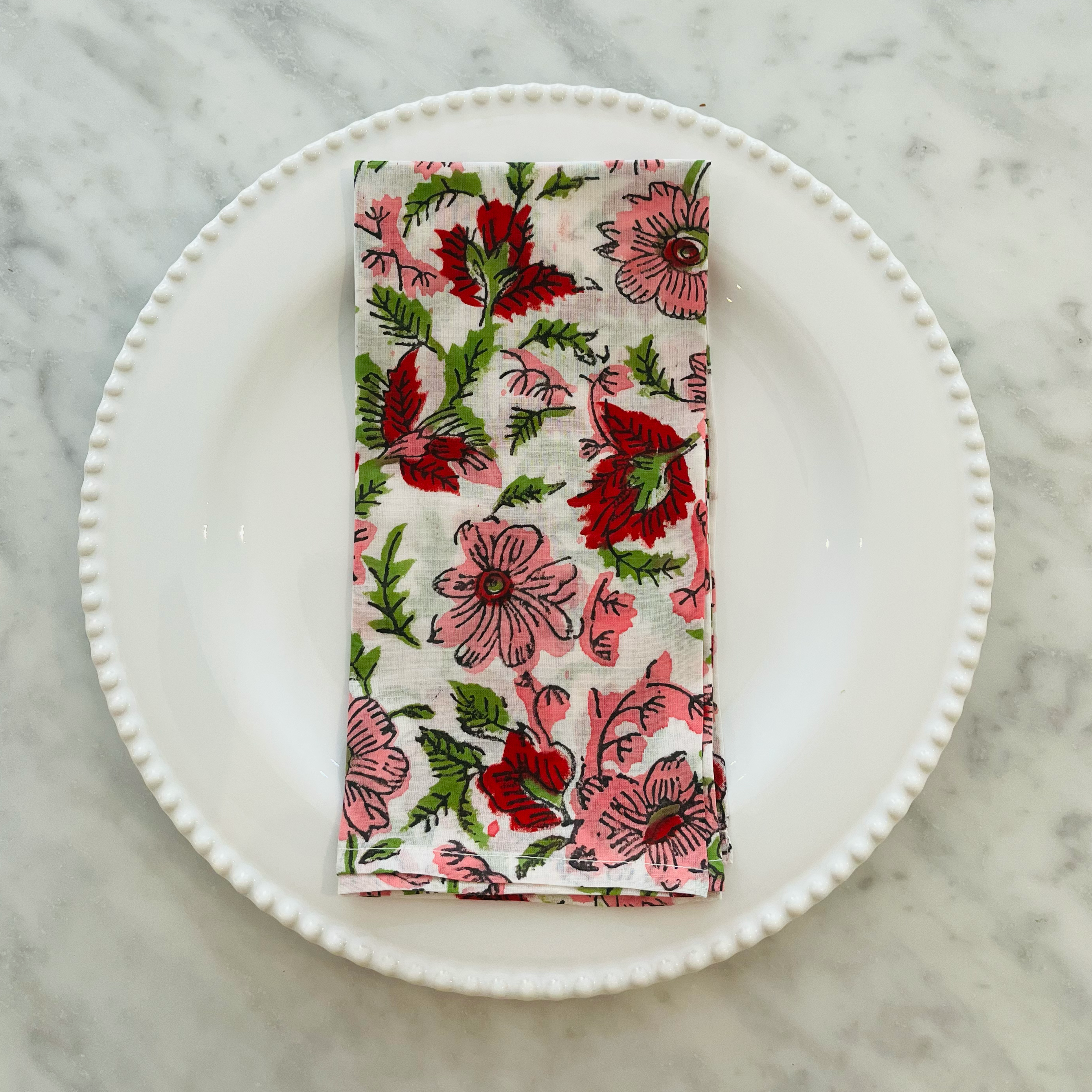 LIGHTWEIGHT NAPKINS - PINK ANEMONE