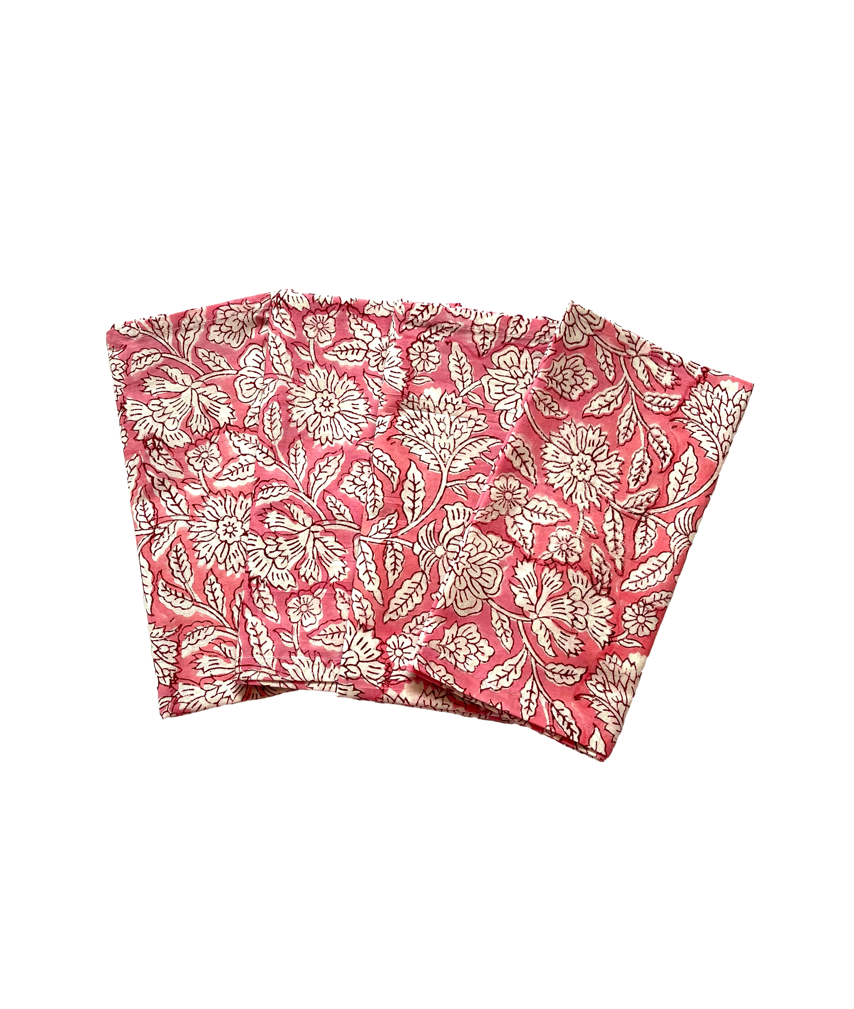 COTTON NAPKINS -PINK /BLACK BOUQUET