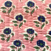 COTTON GLASSES CASE - PINK AND BLUE FLOWER