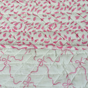 ORGANIC COTTON BABY QUILT - PINK BOW