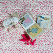 ORGANIC COTTON BABY QUILT - PINK BOW
