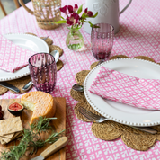 THICKER WEAVE NAPKINS - ROSE PINK MOTIF