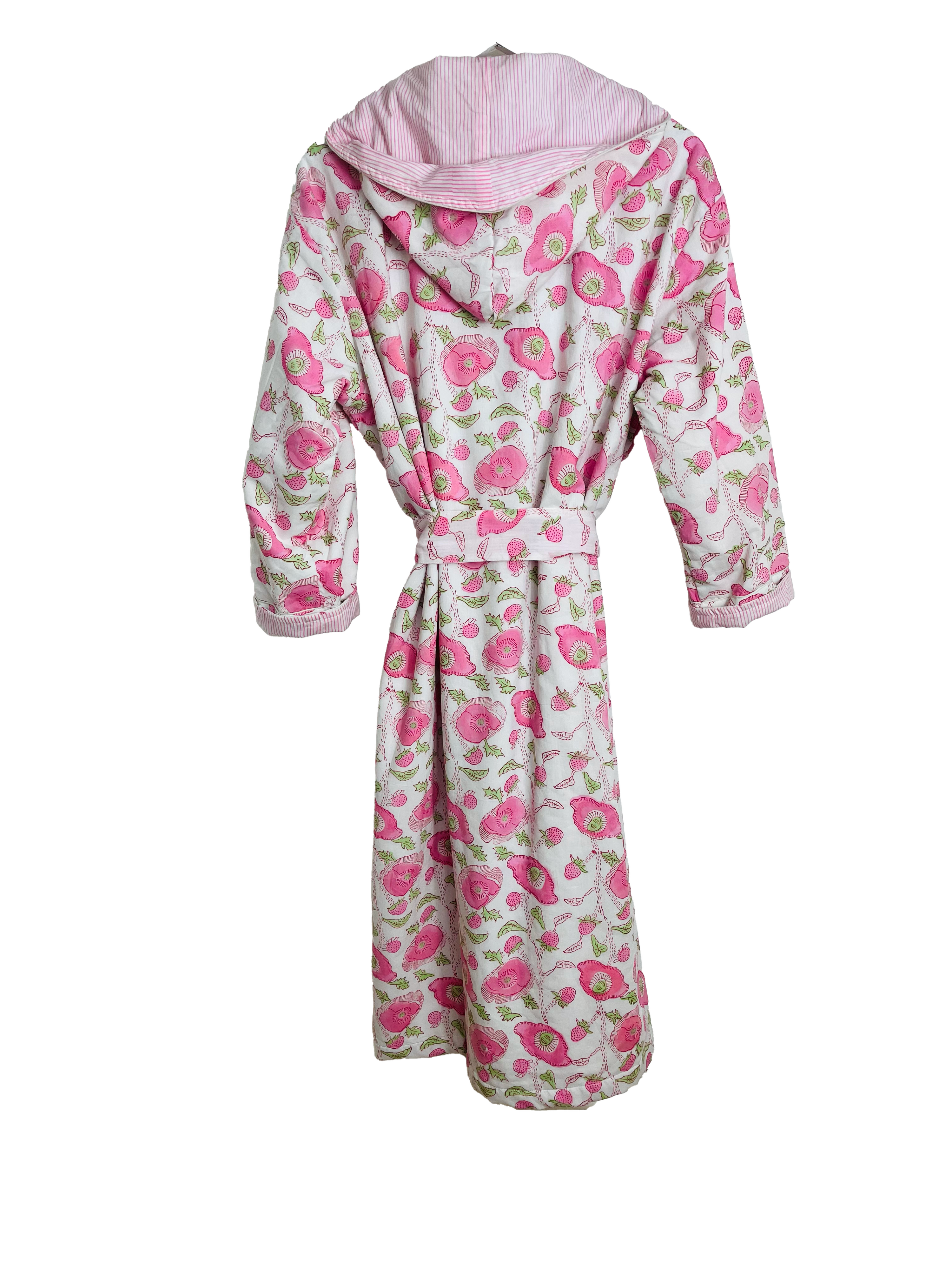 HOODED ROBE - PINK BUTTERCUP