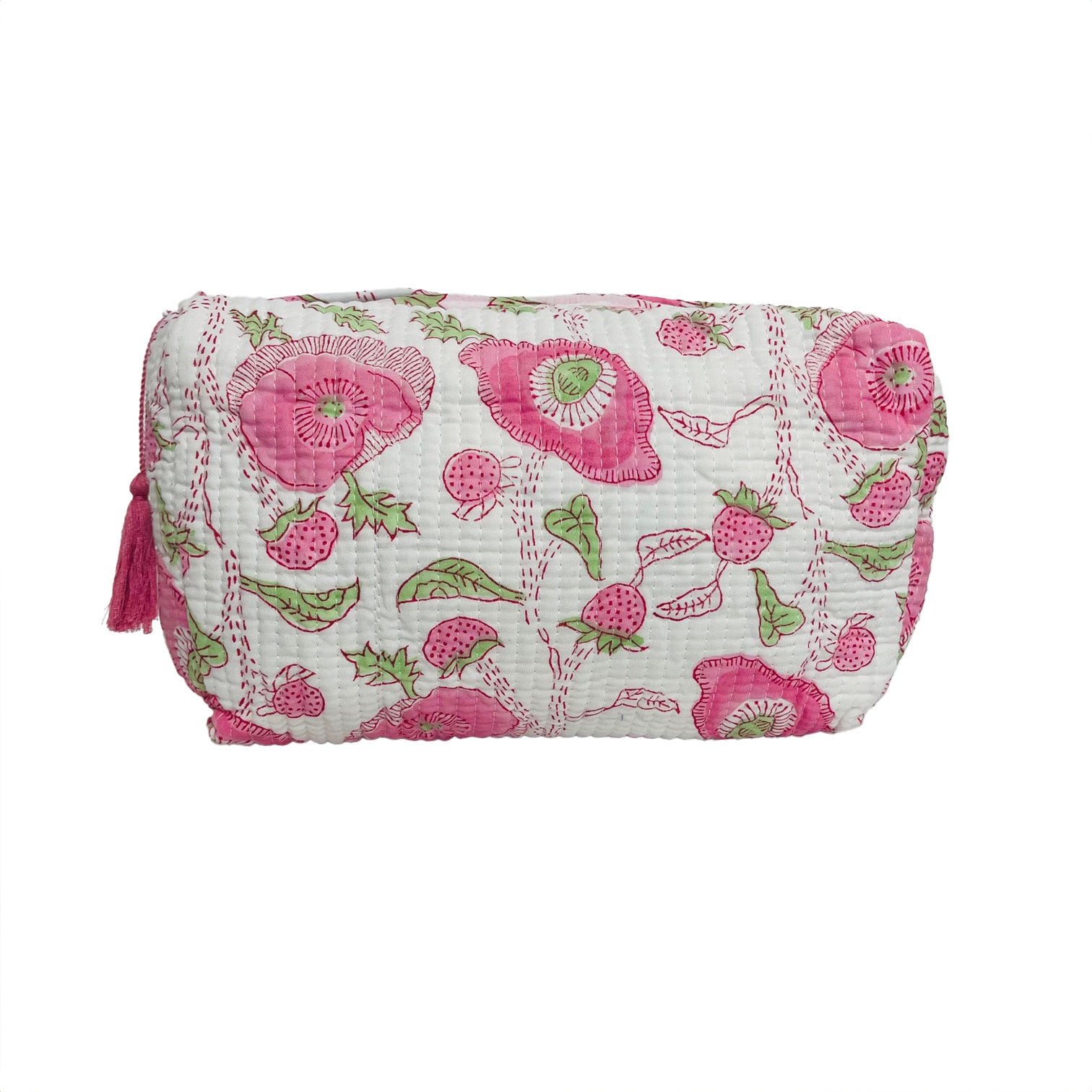 COTTON WASH BAG - PINK BUTTERCUP