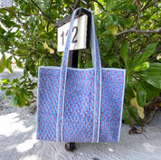 QUILTED COTTON TOTE BAG -PINK DAISY