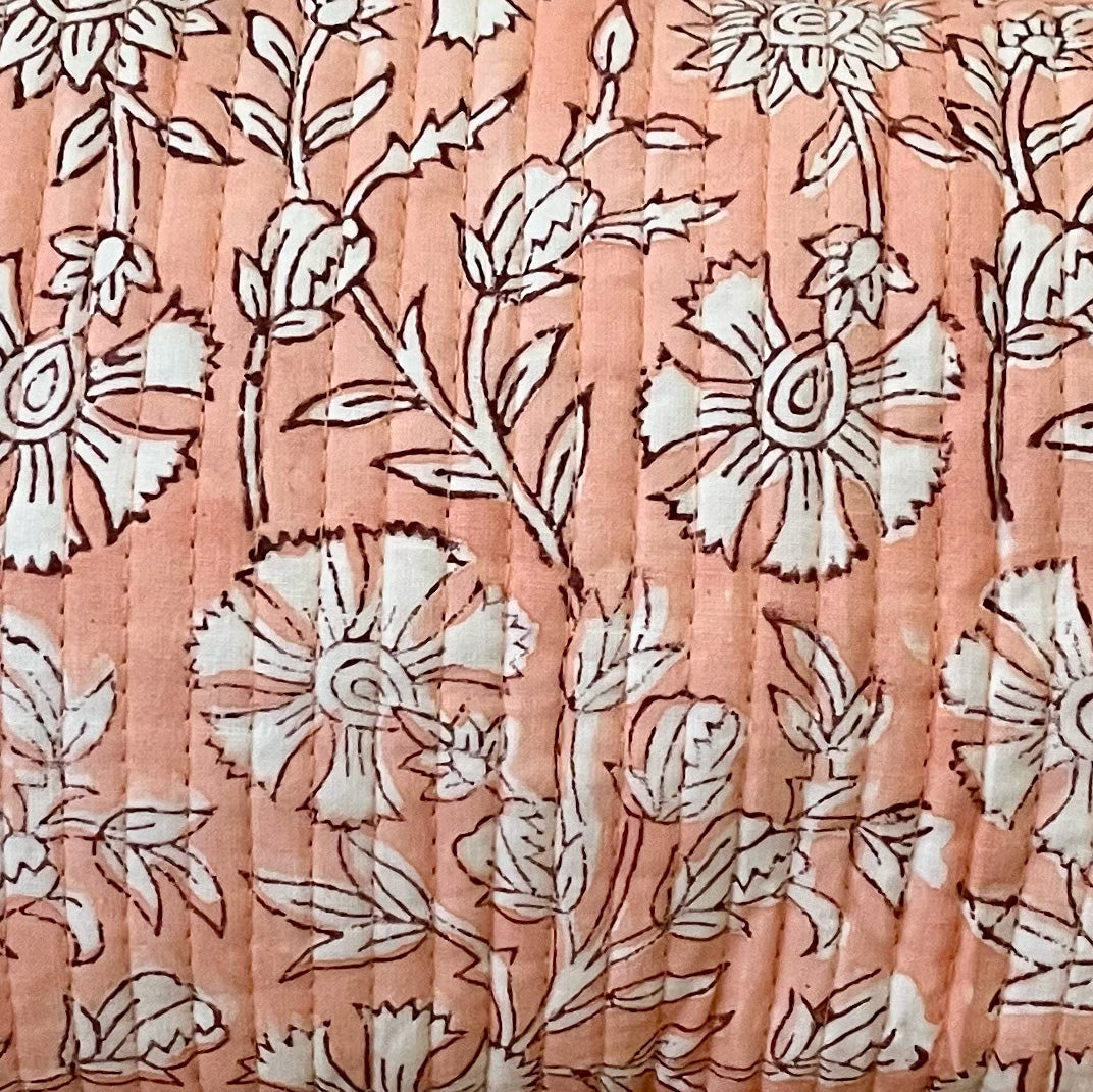 COTTON WASH BAG - PINK DANDELION (40% off)