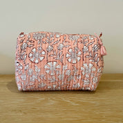 COTTON WASH BAG - PINK DANDELION (40% off)