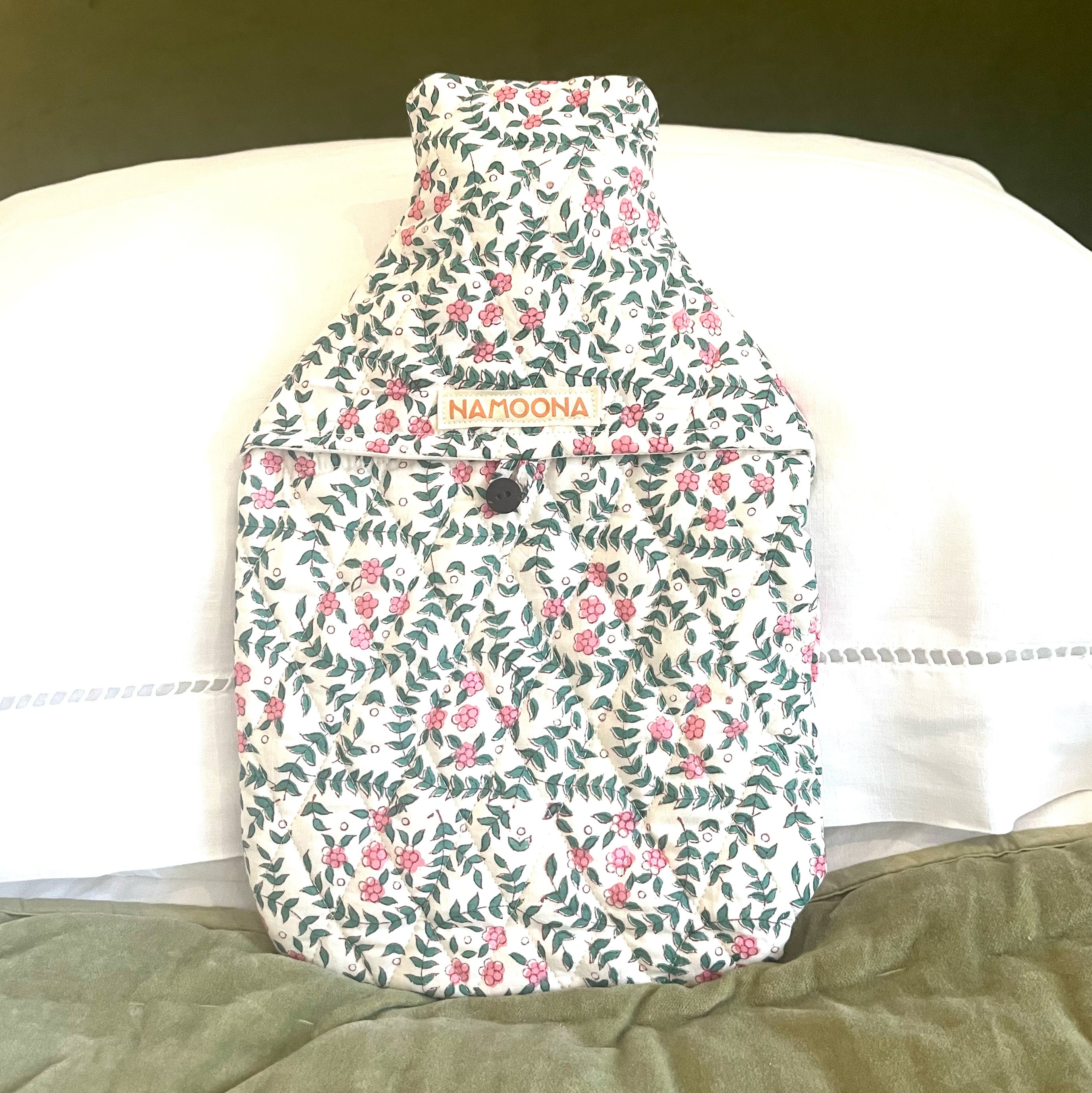 HOT WATER BOTTLE -  PINK DITSY