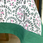 HAND BLOCK TABLECLOTH - PINK DITSY
