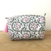 WASH BAG + MAKE UP POUCH SET - PINK DITSY