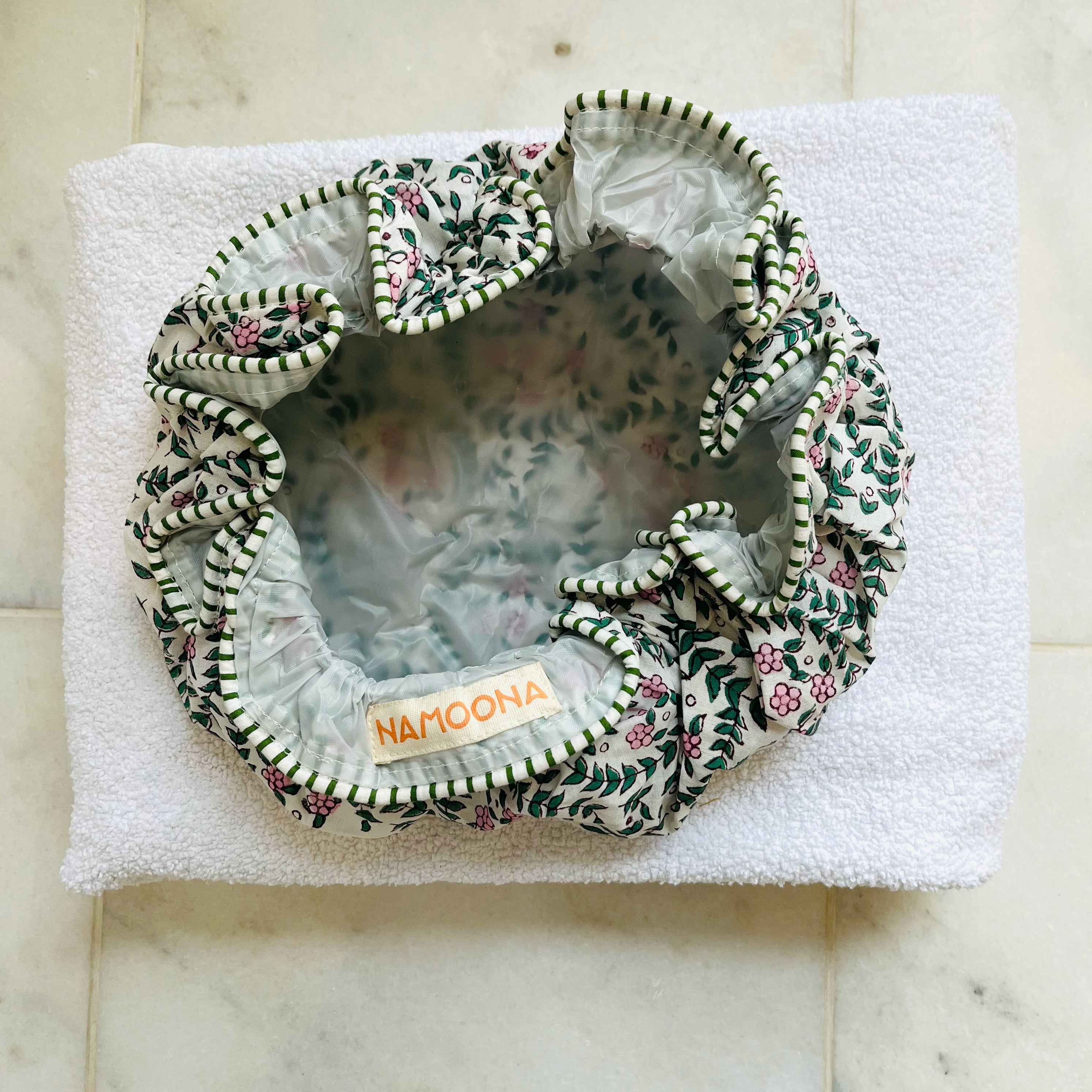 SHOWER CAP - PINK DITSY