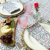 THICKER WEAVE NAPKINS - PINK DITSY