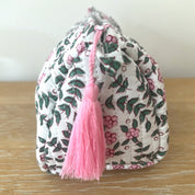 WASH BAG + MAKE UP POUCH SET - PINK DITSY