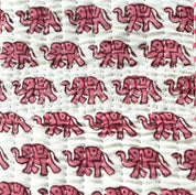 COTTON GLASSES CASE - PINK ELEPHANT