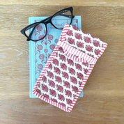 COTTON GLASSES CASE - PINK ELEPHANT