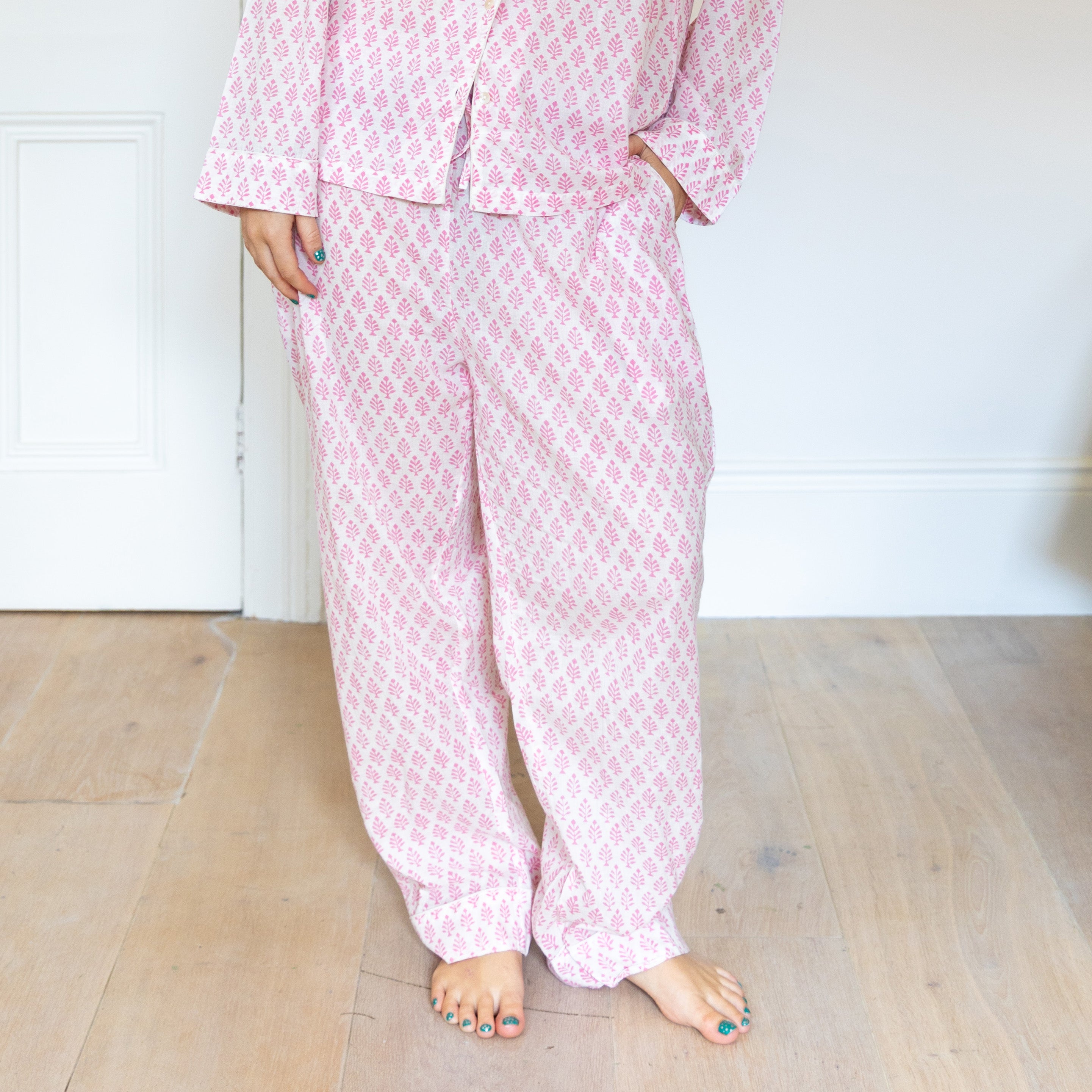 COTTON PYJAMAS - PINK FERN