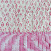 ORGANIC COTTON BABY QUILT - PINK FERN