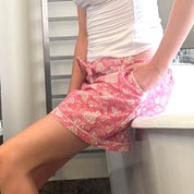 PYJAMA SHORTS - PINK FLORAL
