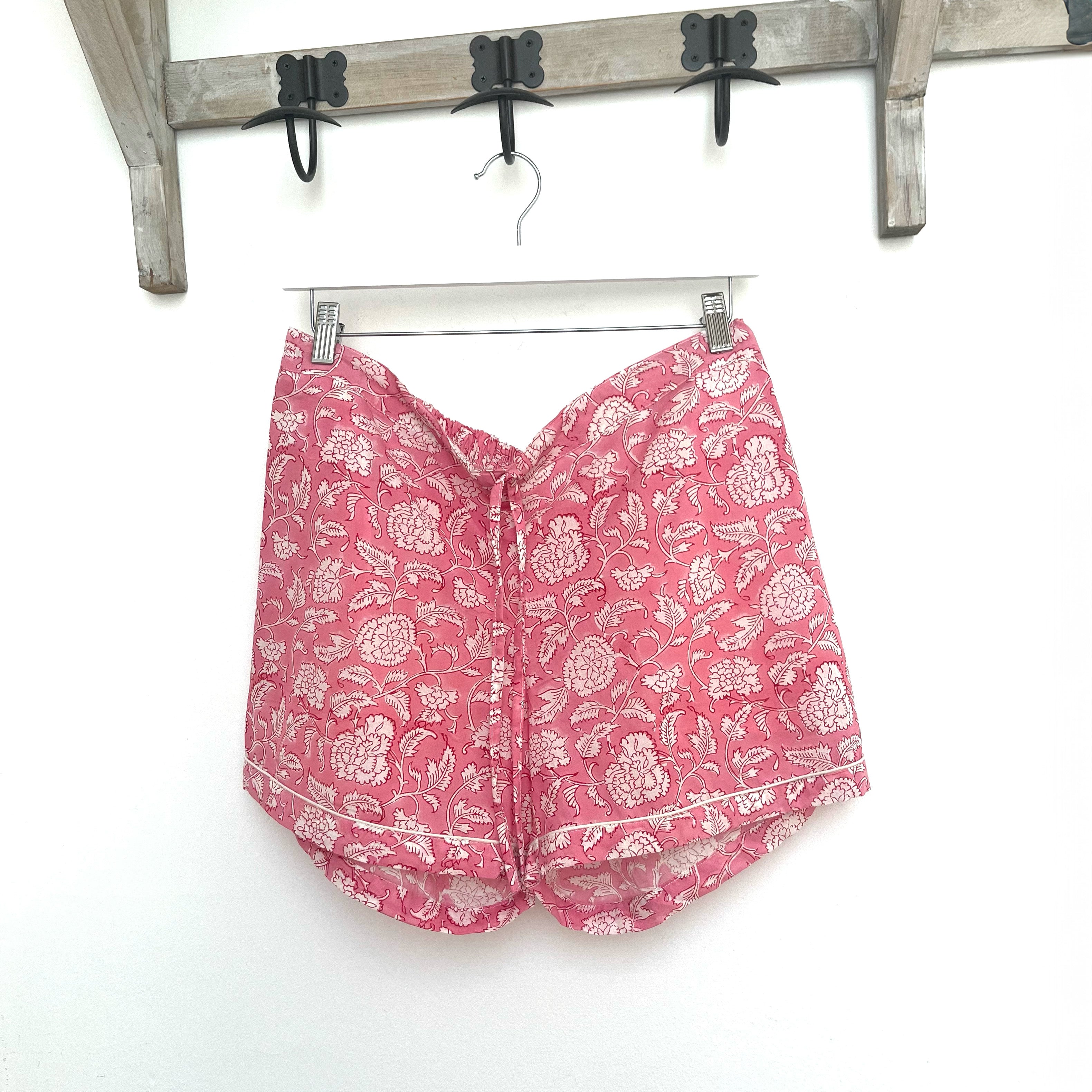 PYJAMA SHORTS - PINK FLORAL