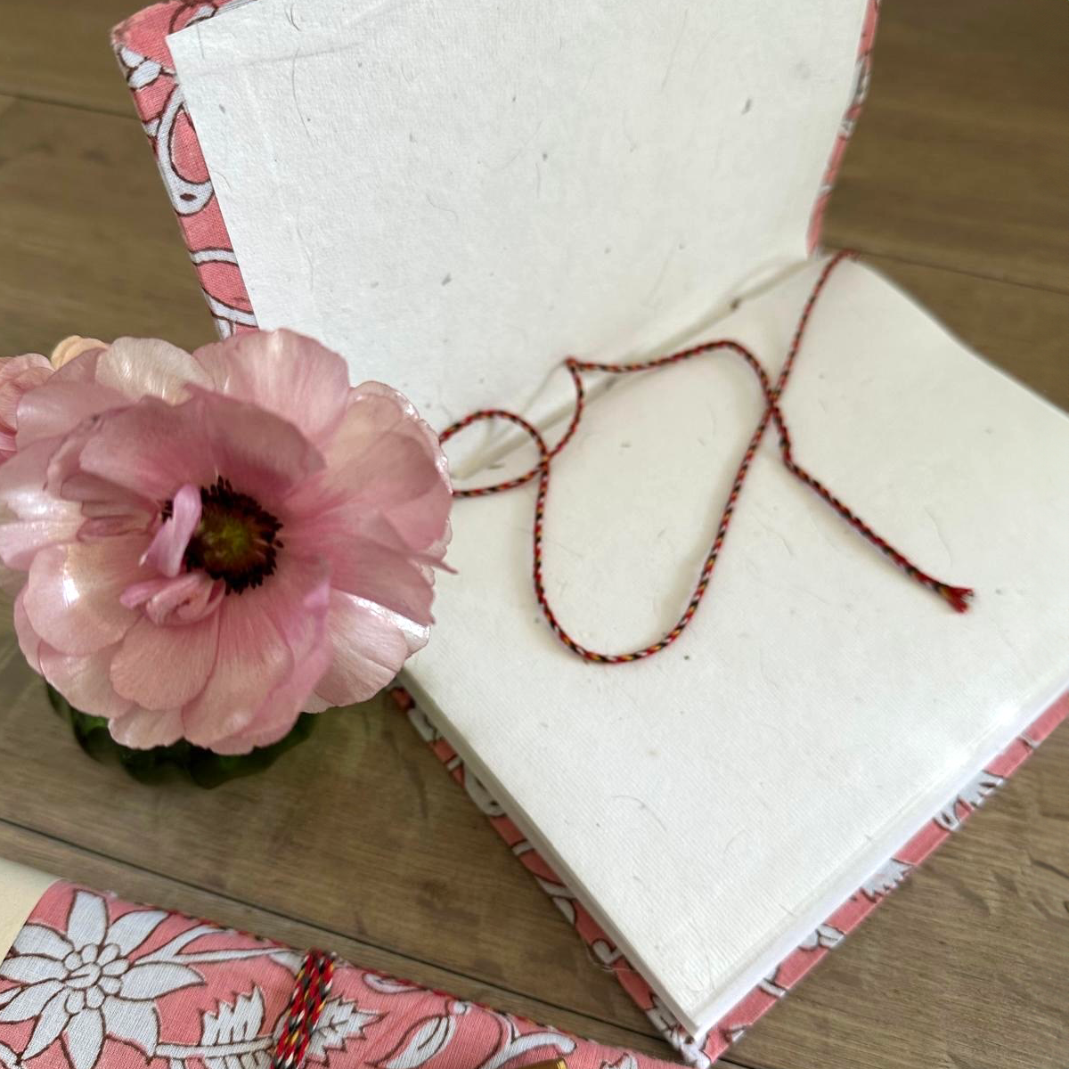 HAND MADE NOTEBOOK - PINK FLORAL
