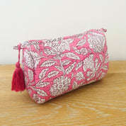 WASH BAG + MAKE UP POUCH SET - PINK FLORAL