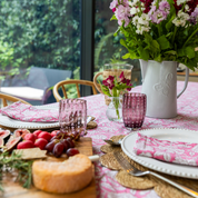 THICKER WEAVE NAPKINS - ROSE PINK FLORAL