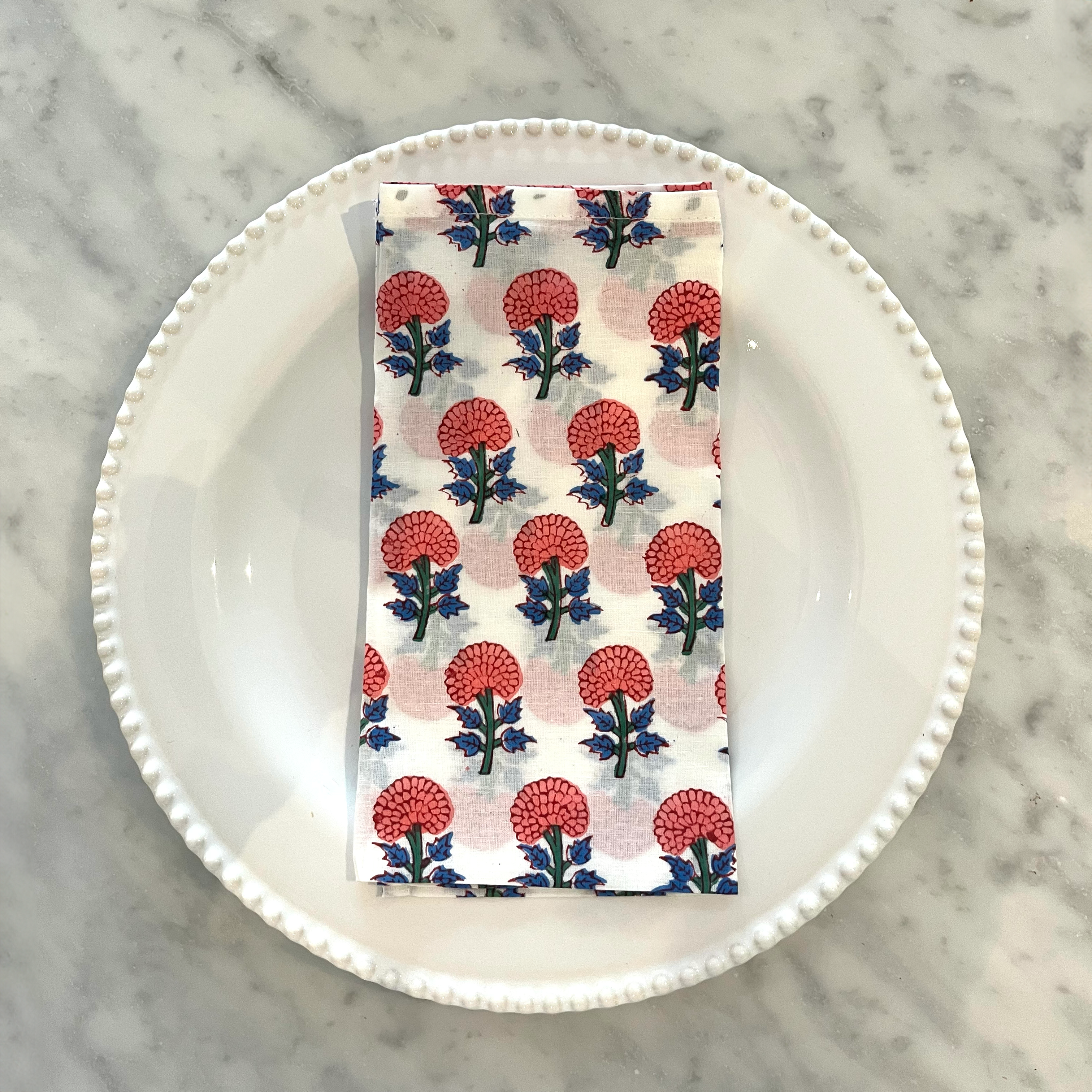 LIGHTWEIGHT NAPKINS - PINK MARIGOLD
