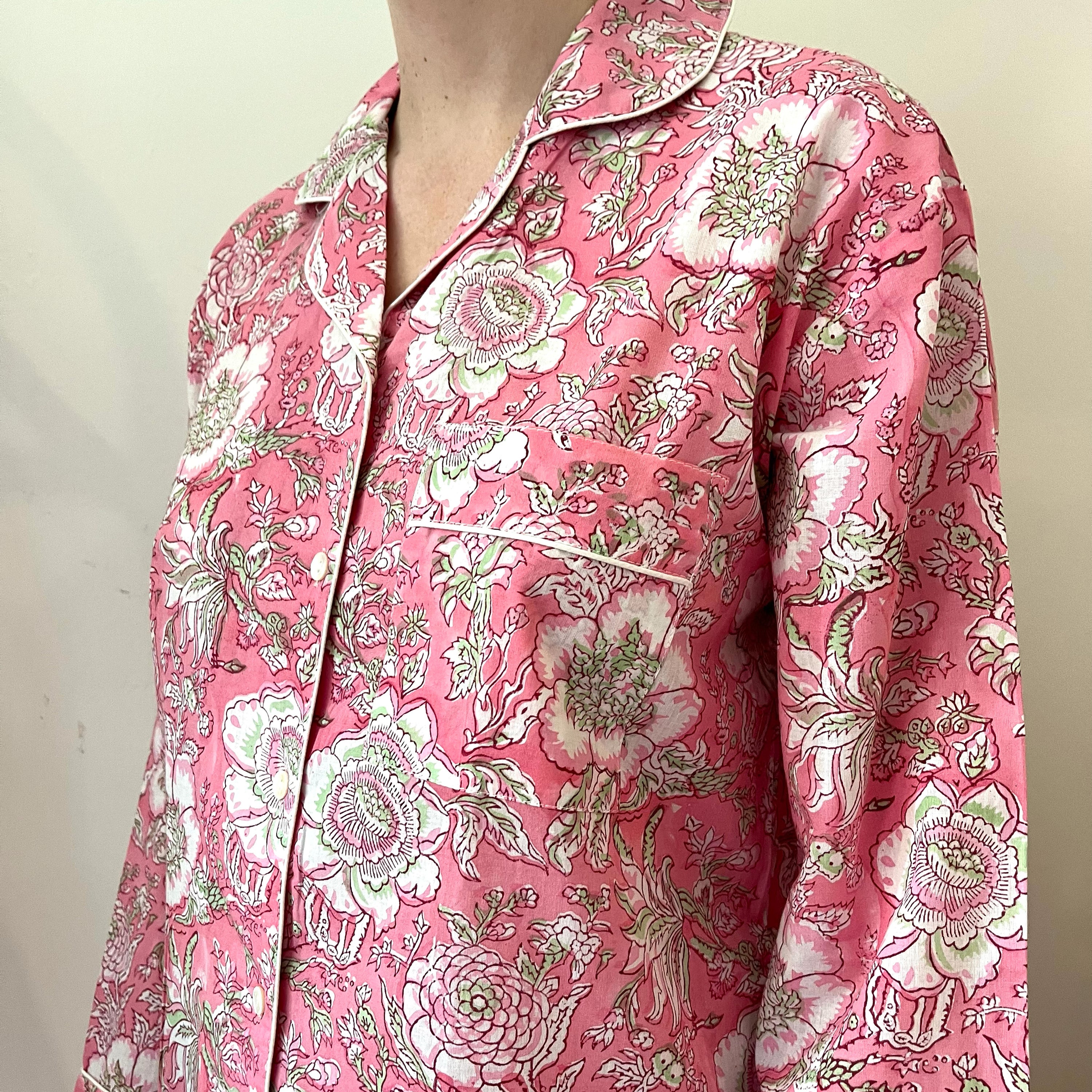 COTTON PYJAMAS - PINK PEONY
